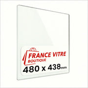 480 x 438 x 4 mm - Vetro per stufa a legna - vetro camino di ricambio - vetro per caminetto resistente al fuoco - France Vitre