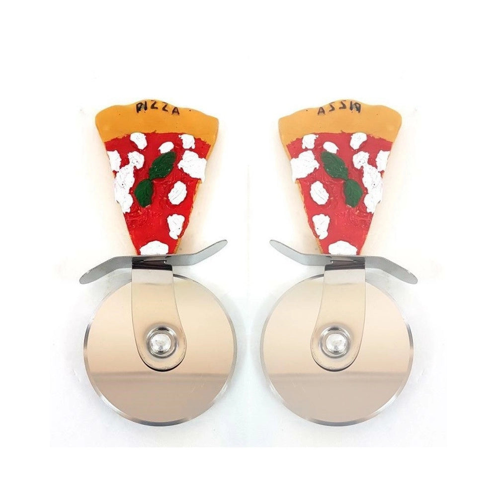 Trade Shop - Rotella Tagliapizza Taglia Pizza Decorata Trancio Pizza Souvenir -