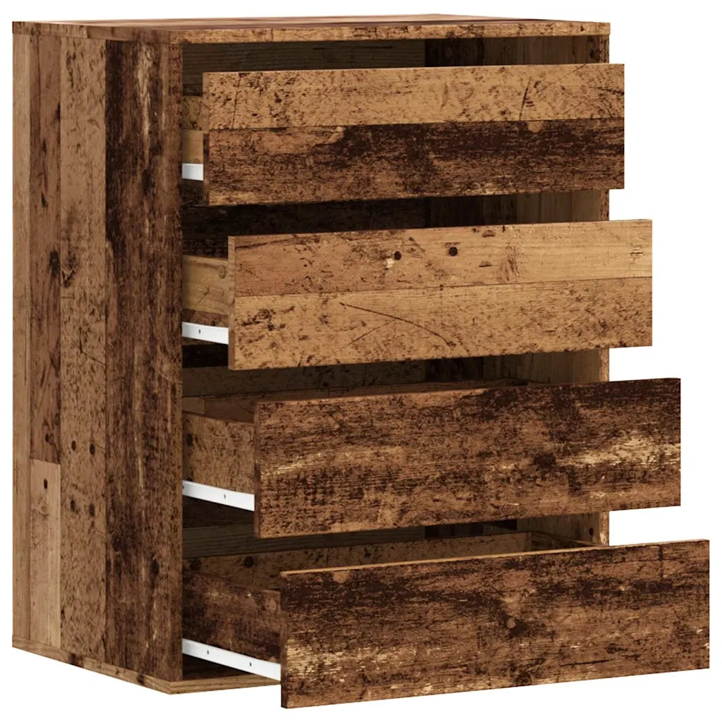 Cassettiera Angolare Legno Antico 60x41x76 cm Legno Multistrato CFW6153999