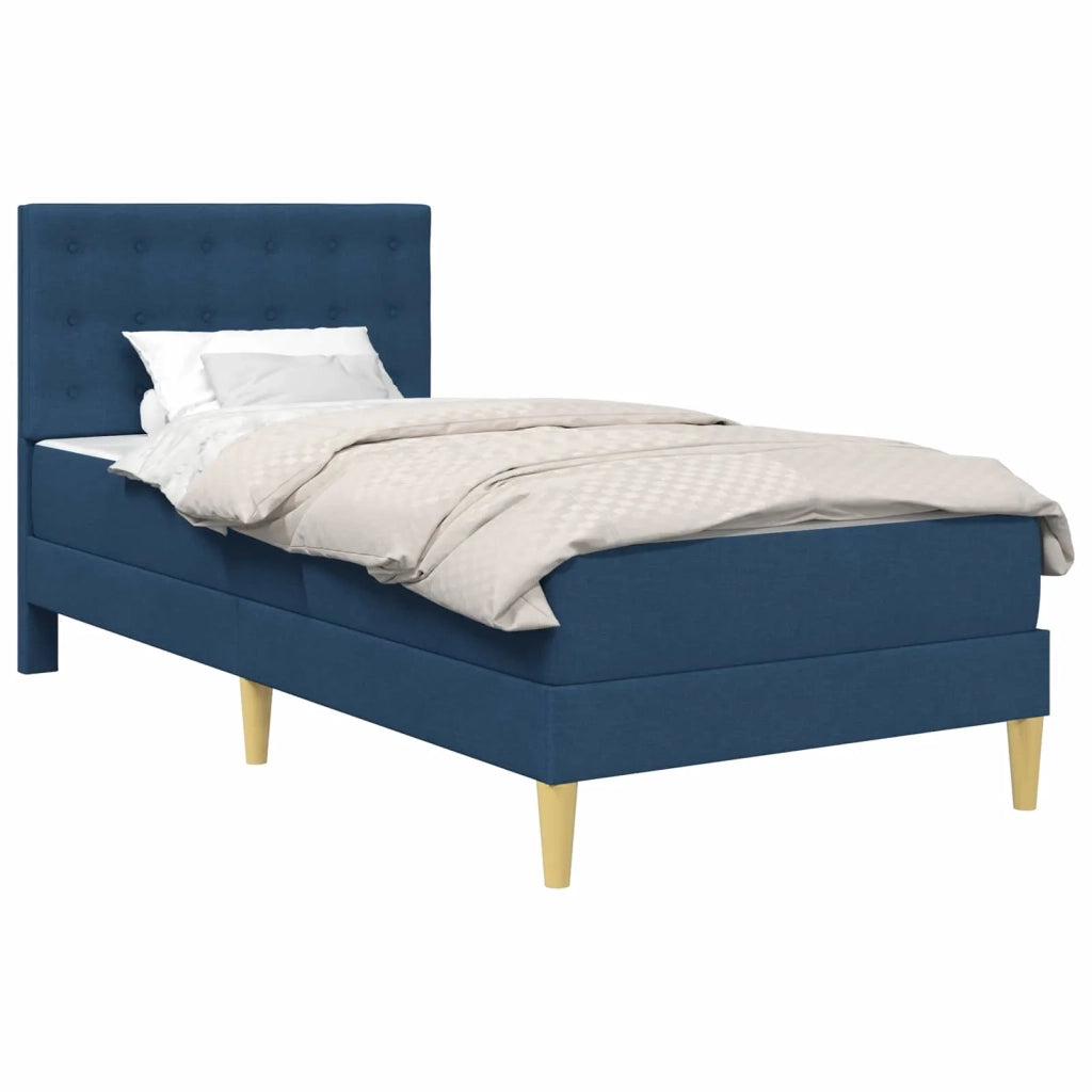 Struttura letto con materasso Blu 90 x 200 cm Tessuto 3415092