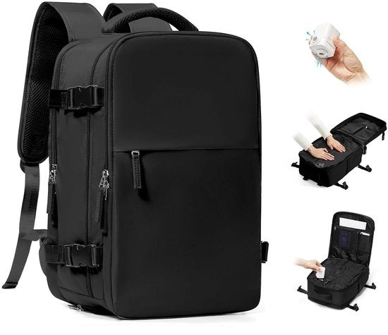 Zak da Bagaglio a Compressione 40x30x20 - Bagaglio a Mano - Impermeabile - Tasca per Laptop - Donne - 50% Spazio di Stoccaggio Extra - Borsa da Viaggio