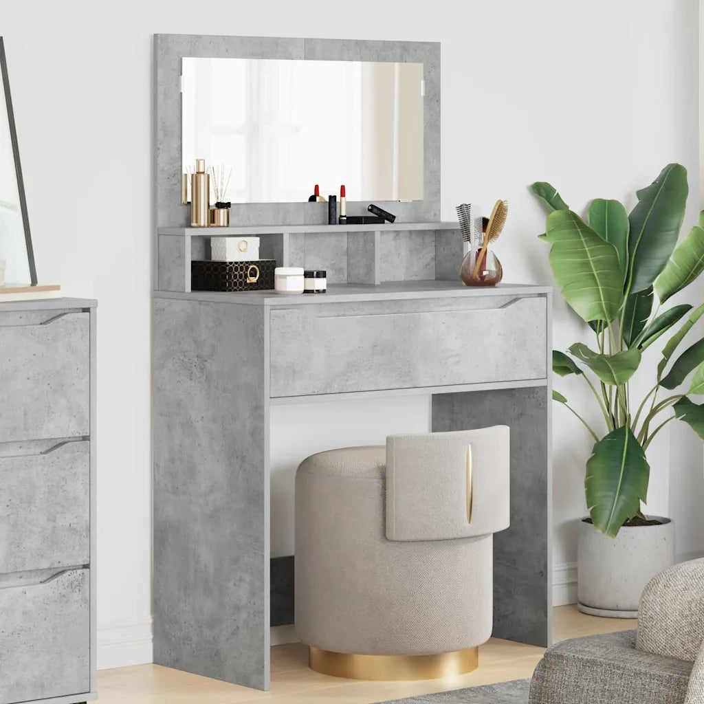 Toeletta | Tavoli da Trucco per Camera da Letto Grigio cemento