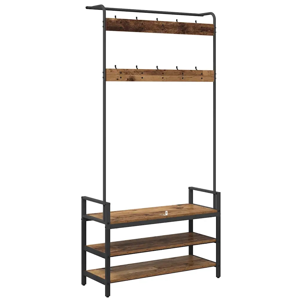 Appendiabiti Legno vecchio 95 x 34 x 184 cm Legno multistrato 879963