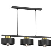 Lampada a sospensione Marti nera/oro 3xE27 Luminex