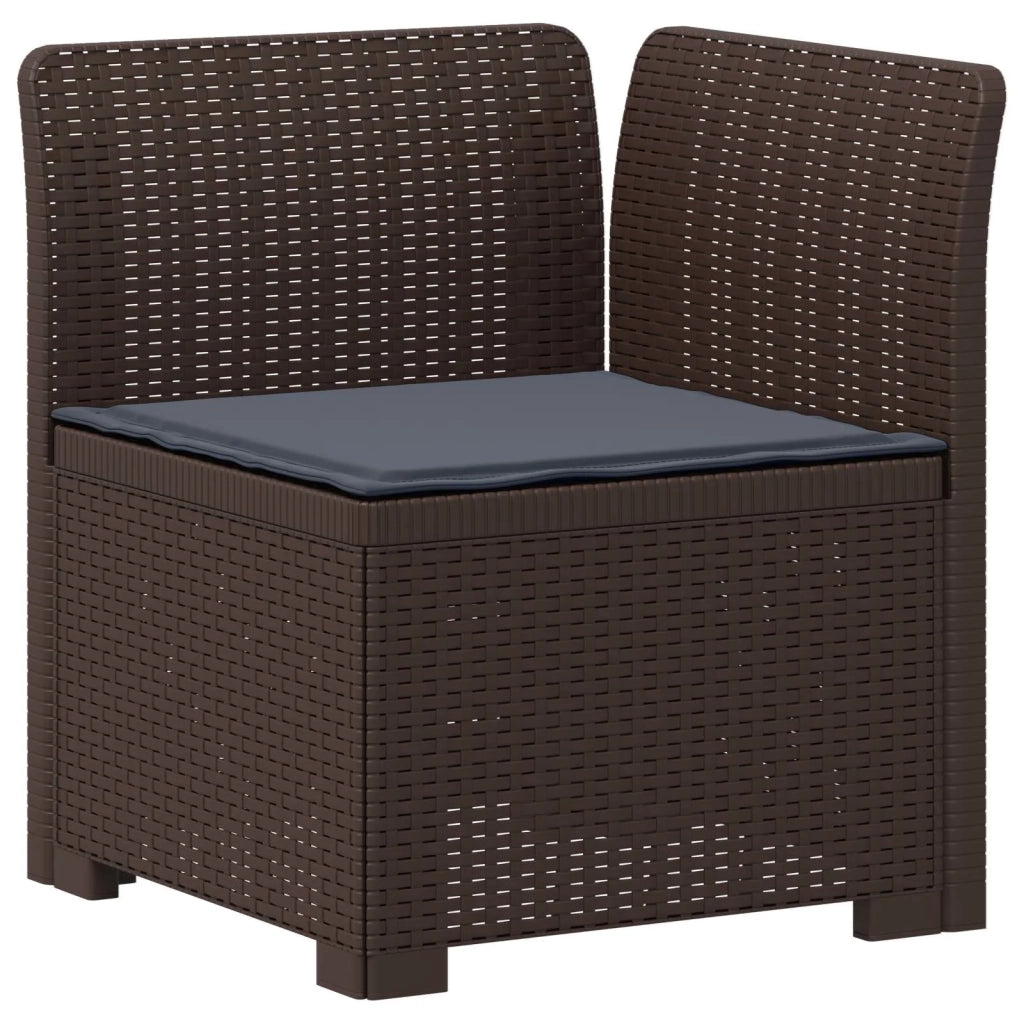 Divano da esterno-Divano da Giardino a 1 Posto con Cuscino Aspetto Rattan PP 919758