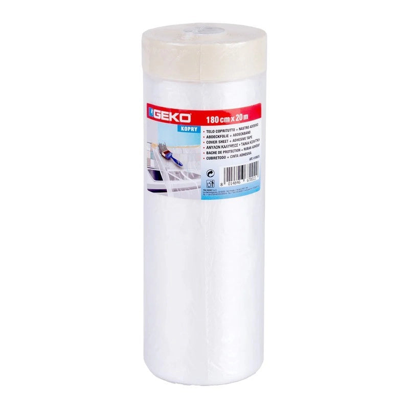 Bobinetta nastro carta con telo hdpe 180 cm x 20 m