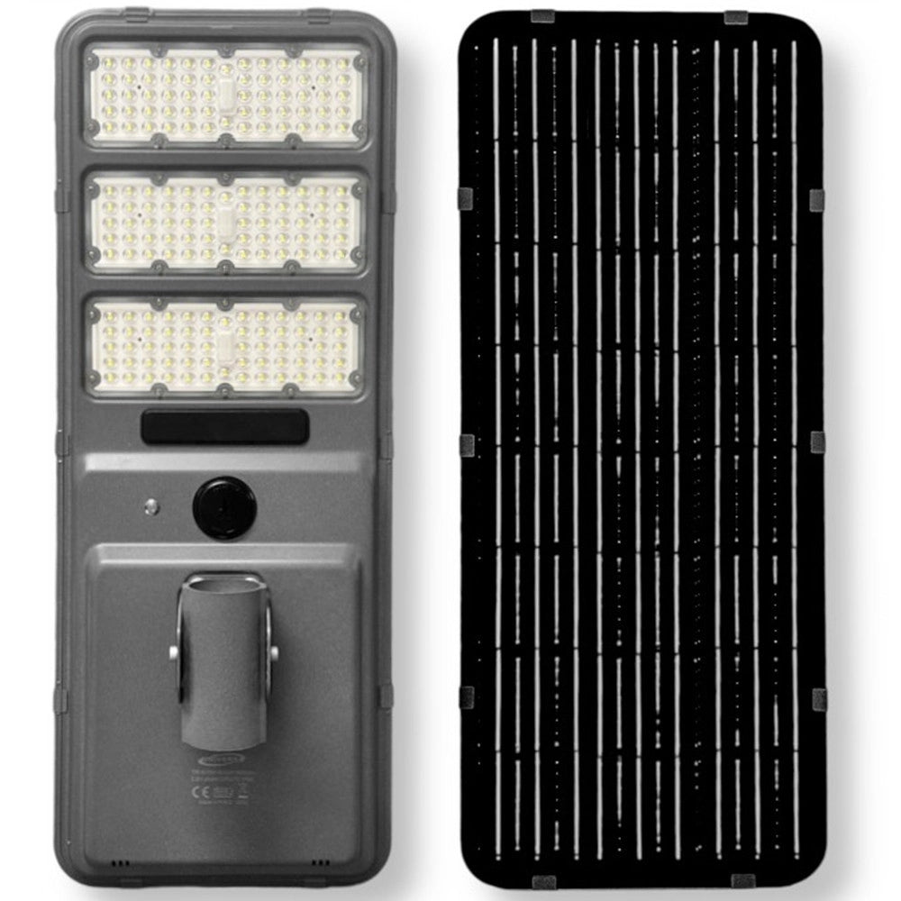 Trade Shop - Lampada Stradale Led Lampione Ip65 Con Pannello Solare Sensore Movimento Luce 6500k Tr-600w -