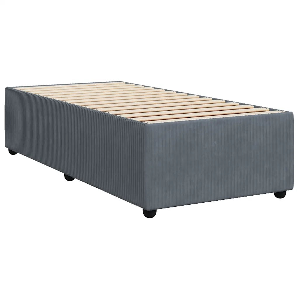 Giroletto a Molle con Materasso Grigio Scuro 80x200 cm Velluto 3294485