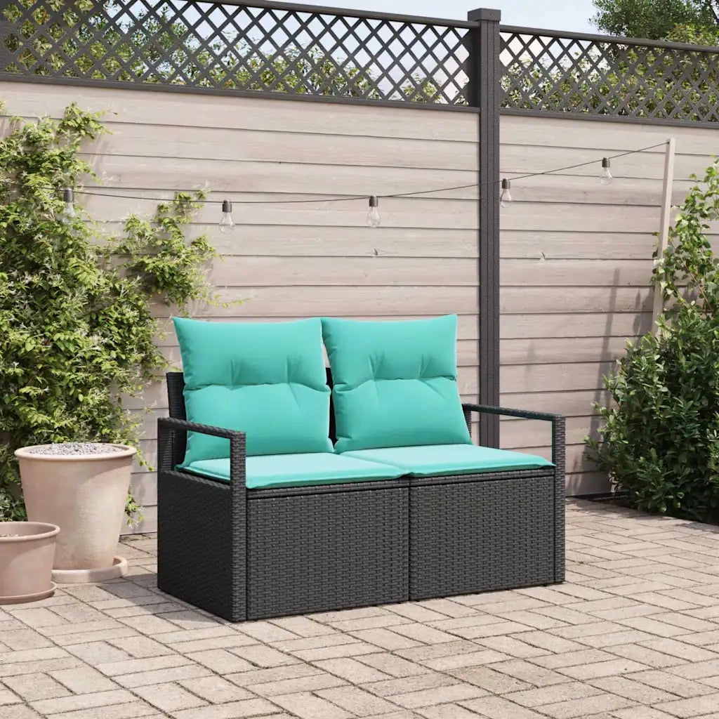 Divano da giardino con cuscino 120 x 62 x 69 cm. polyrattan 42006760