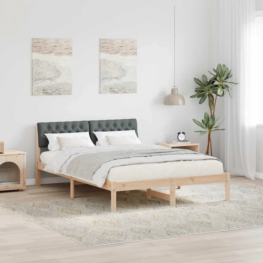Letto matrimoniale | Letto per adulti | Struttura del Letto marrone e grigio scuro 160 x 200 cm