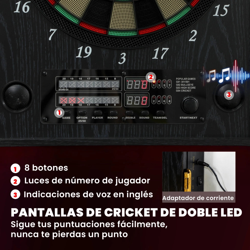 Bersaglio elettronico con dardi e punte ¨C Minimal ¨C 2 schermi LED