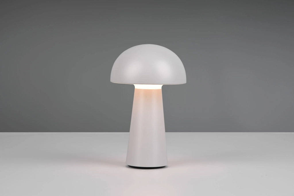 LENNON LAMPADA LED 2W 180lm, 3000K DA APPOGGIO DA ESTERNO RICARICABILE CON USB CON ACCENSIONE TOUCH 4 INTENSITA' GRIGIA H. 21,5CM IP44