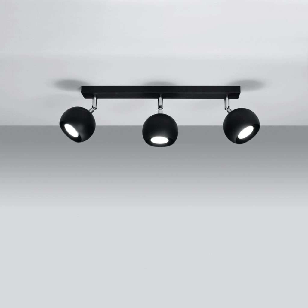 Lampada da soffitto OCULARE 3 nero