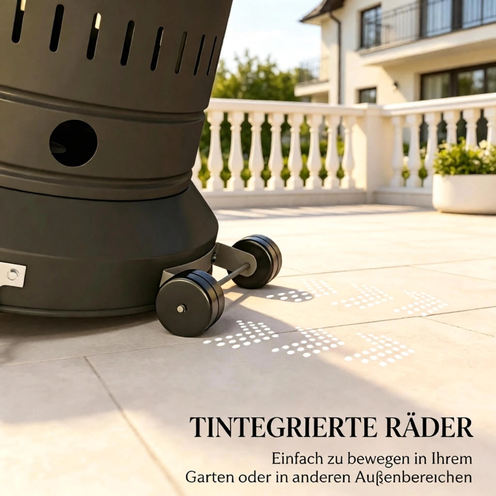 Riscaldatore da esterno per patio, riscaldatore a gas portatile da 11 kW con impostazioni di calore regolabili, riscaldatore a gas per giardino, terra