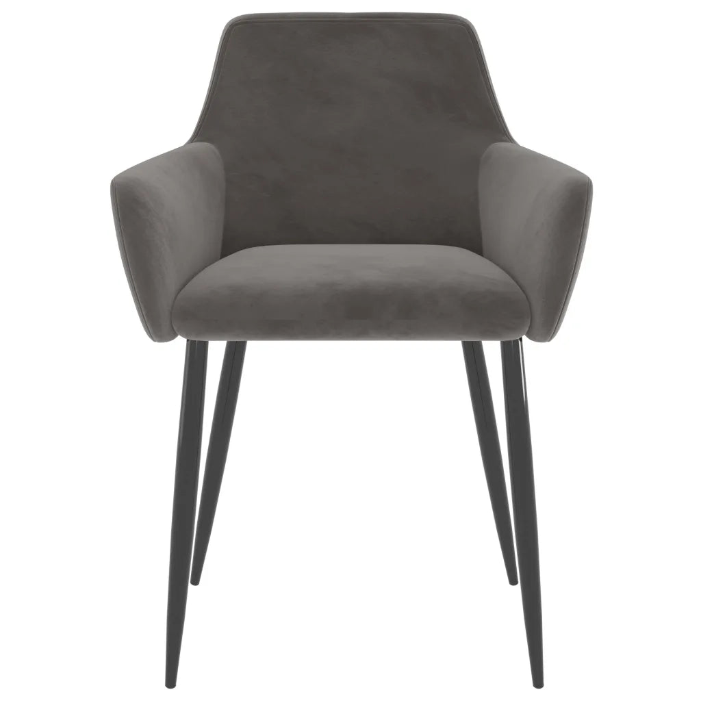 Sedie da Pranzo 2 pz Grigio Scuro in Velluto 323105