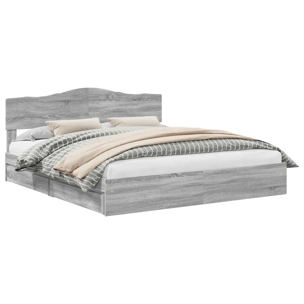 Struttura del letto Grigio Sonoma 180 x 200 cm Pino massello 3412867