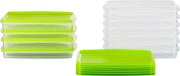 Set di scatole a 10 pezzi - 05 litri - rettangolari - qualità austriaca - verde - 23 x 14 x 32 cm scatole per congelatore