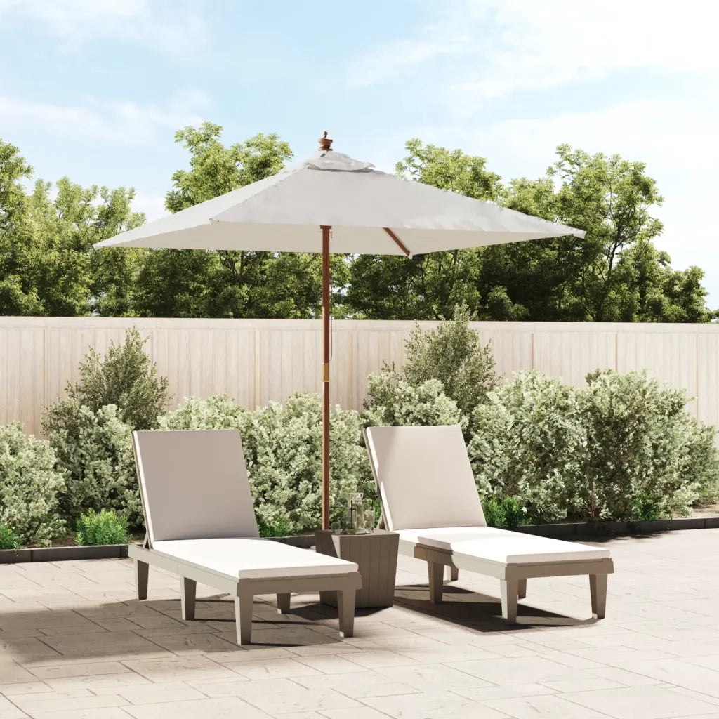 Ombrellone da Giardino-Ombrello da Balcone con Palo in Legno Sabbia 198x198x231 cm