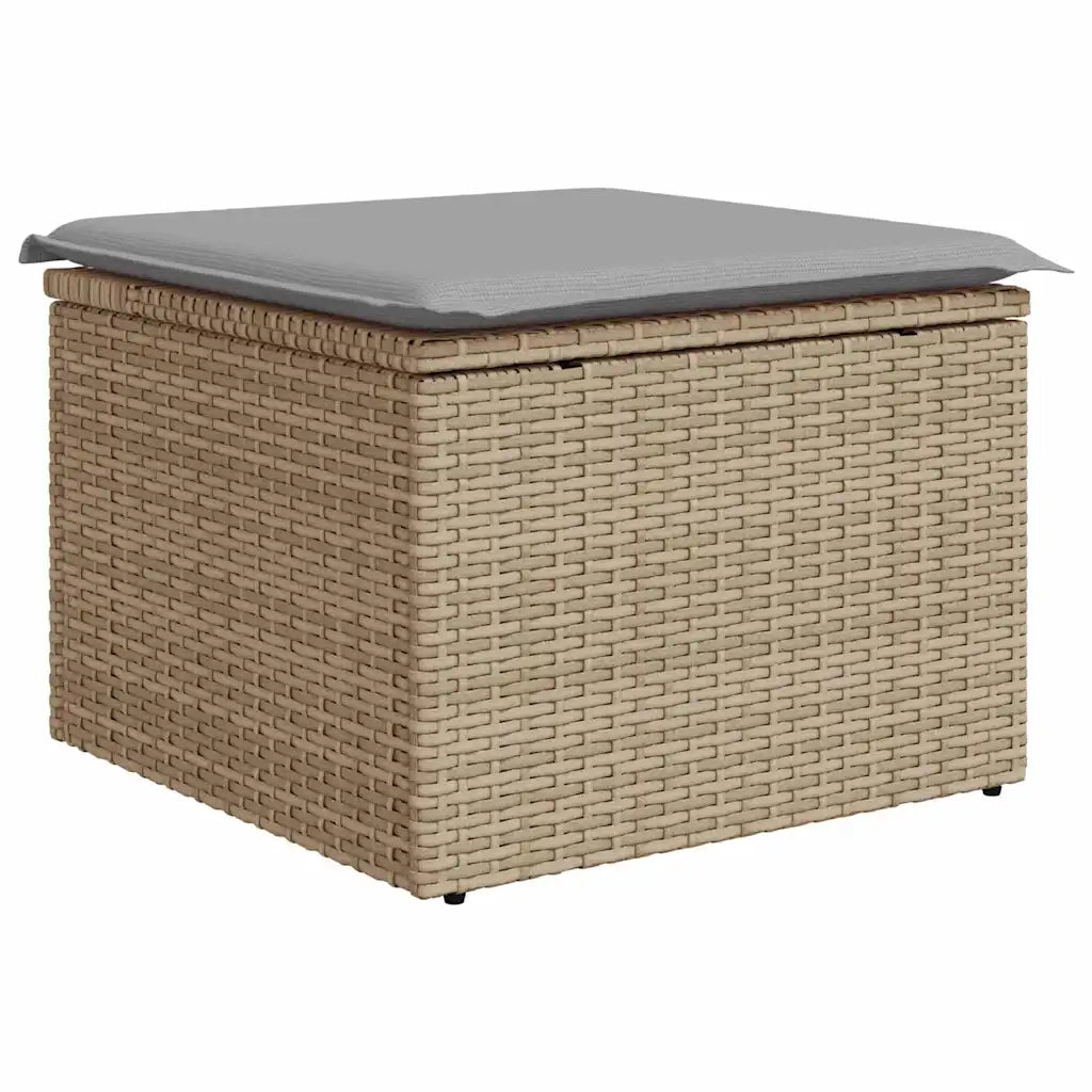 Set Divano da Giardino con cuscino 9 pcs Beige polyrattan 3347994
