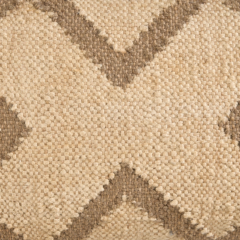 Set di 2 cuscini in iuta e lana beige e marrone chiaro motivo geometrico 30 x 50 cm camera da letto soggiorno