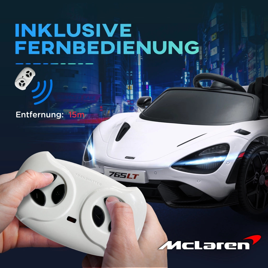 Auto elettrica per bambini con porte ad ali e luci LED ¨C Minimal ¨C Bianco