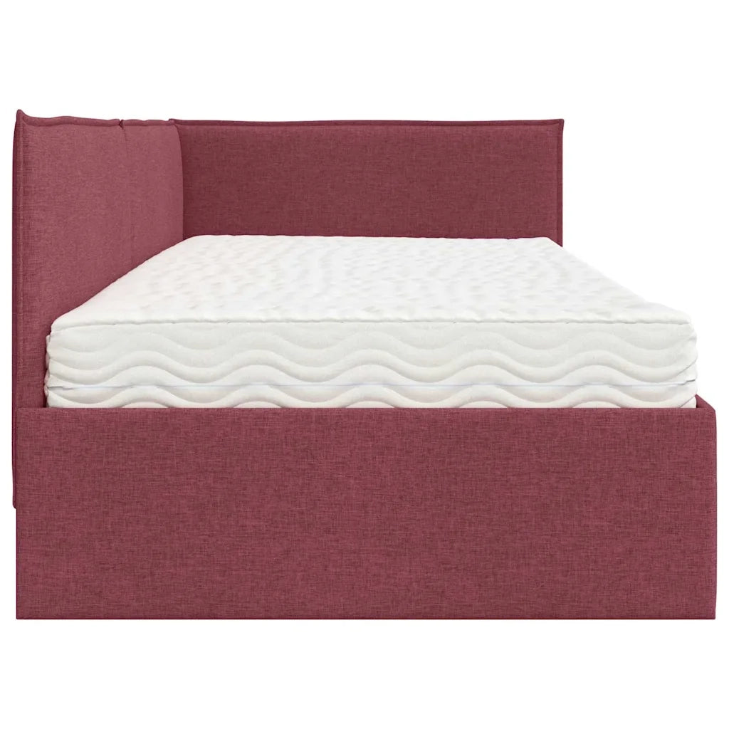 Struttura Letto Angolare con Materasso 2 pcs Grigio Velluto 3394016