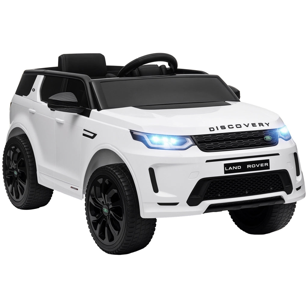 Auto Bambini Land Rover Elettrica con Luci e Clacson ¨C Zephmum ¨C Bianco 106x65.5x51 cm