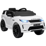 Auto Bambini Land Rover Elettrica con Luci e Clacson ¨C Zephmum ¨C Bianco 106x65.5x51 cm