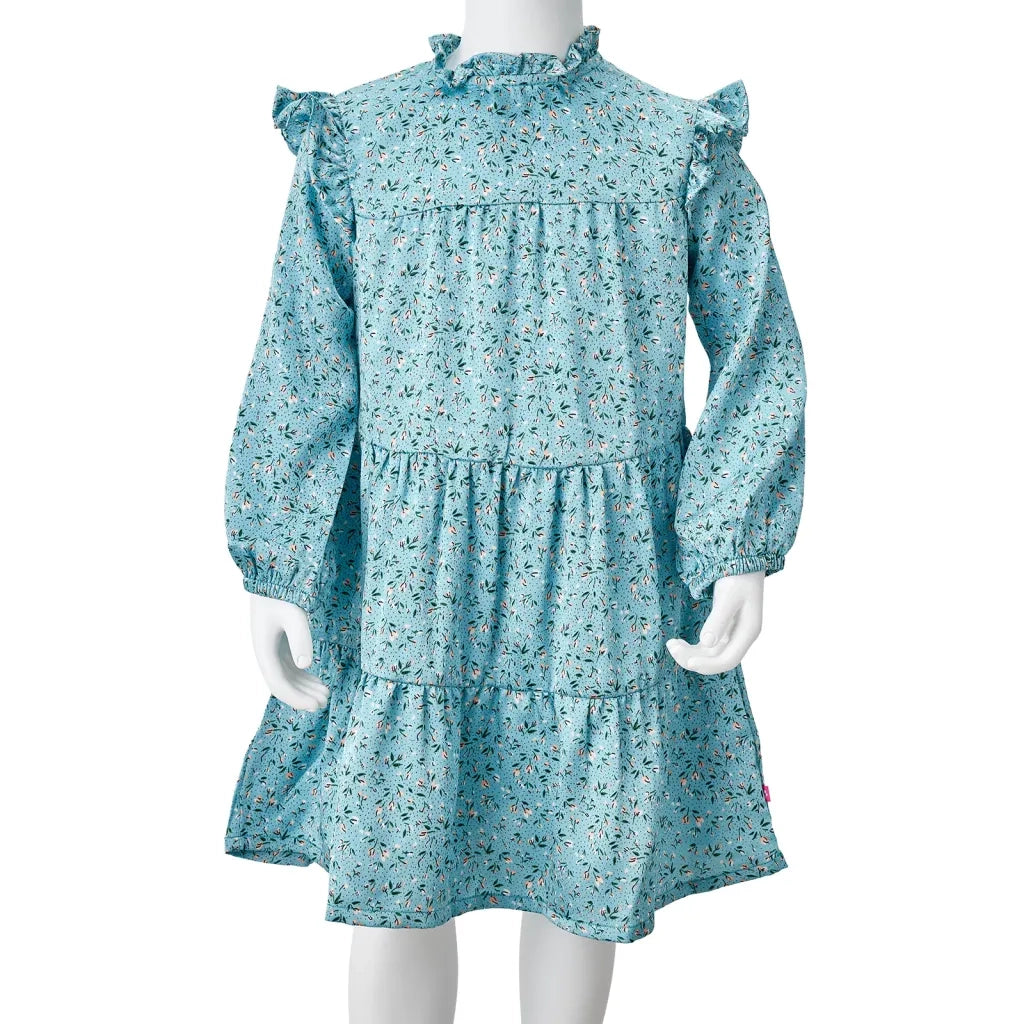 Abito da Bambina a Maniche Lunghe Blu 128 14327