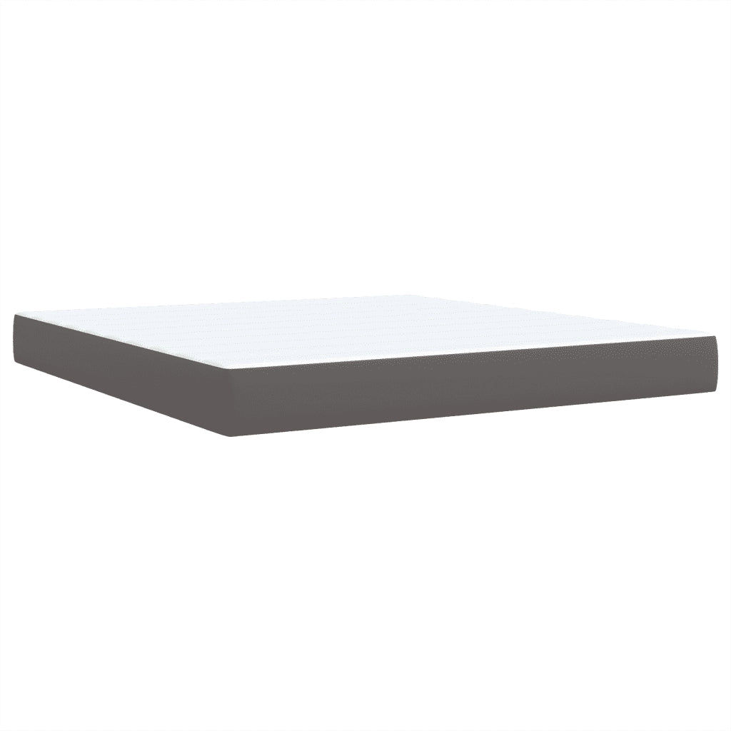 Giroletto a Molle con Materasso Grgio 180x200 cm in Similpelle 3293034