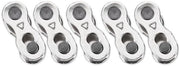 Accessori per bicicletta - 5 pezzi - Catena - Acciaio di alta qualità - Resistente allo shock - Inox - Facile da utilizzare - Resistenza di trazione fino a 950 kg