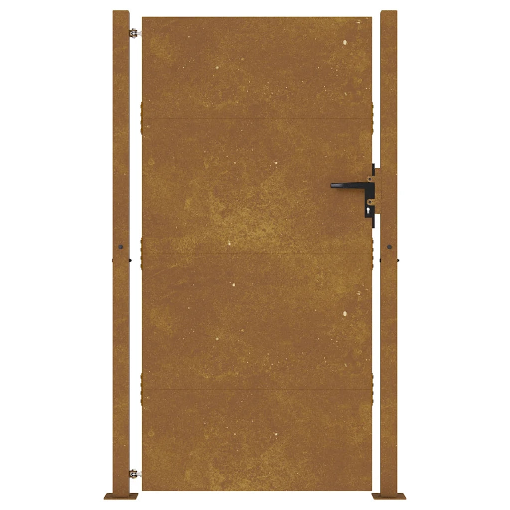 Cancello da giardino 100x175 cm in acciaio Corten 153266