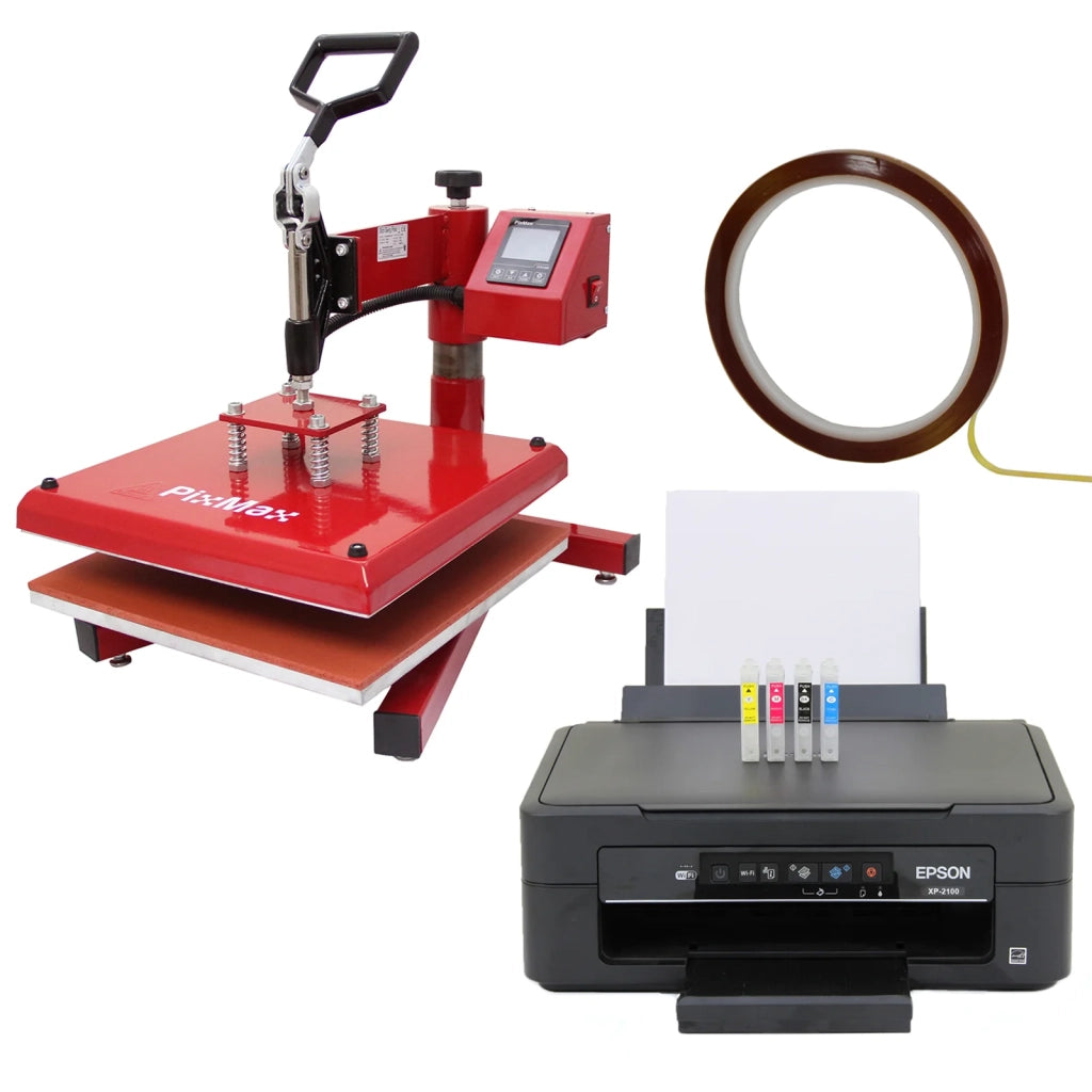 Pressa a caldo swing 38x38 cm PixMax con stampante Epson per sublimazione