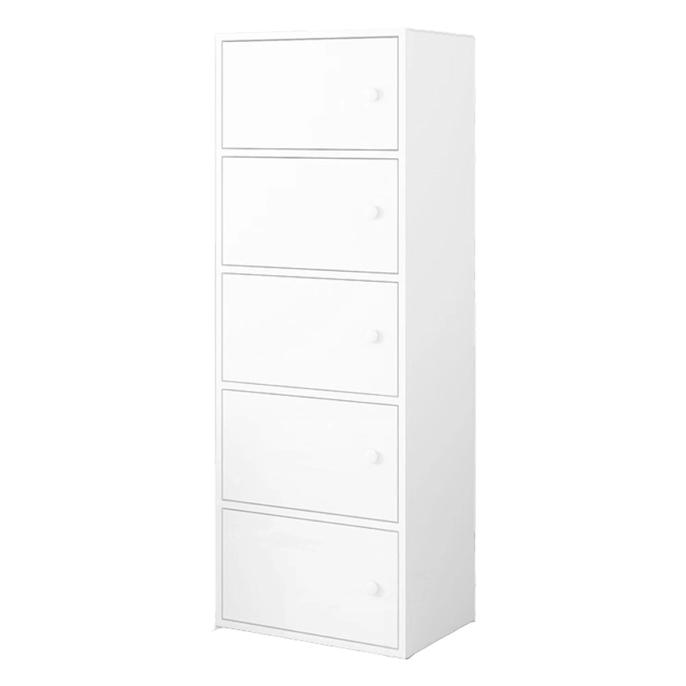 Armadietto alto, finitura bianca, con misure 40x24x127 cm.
