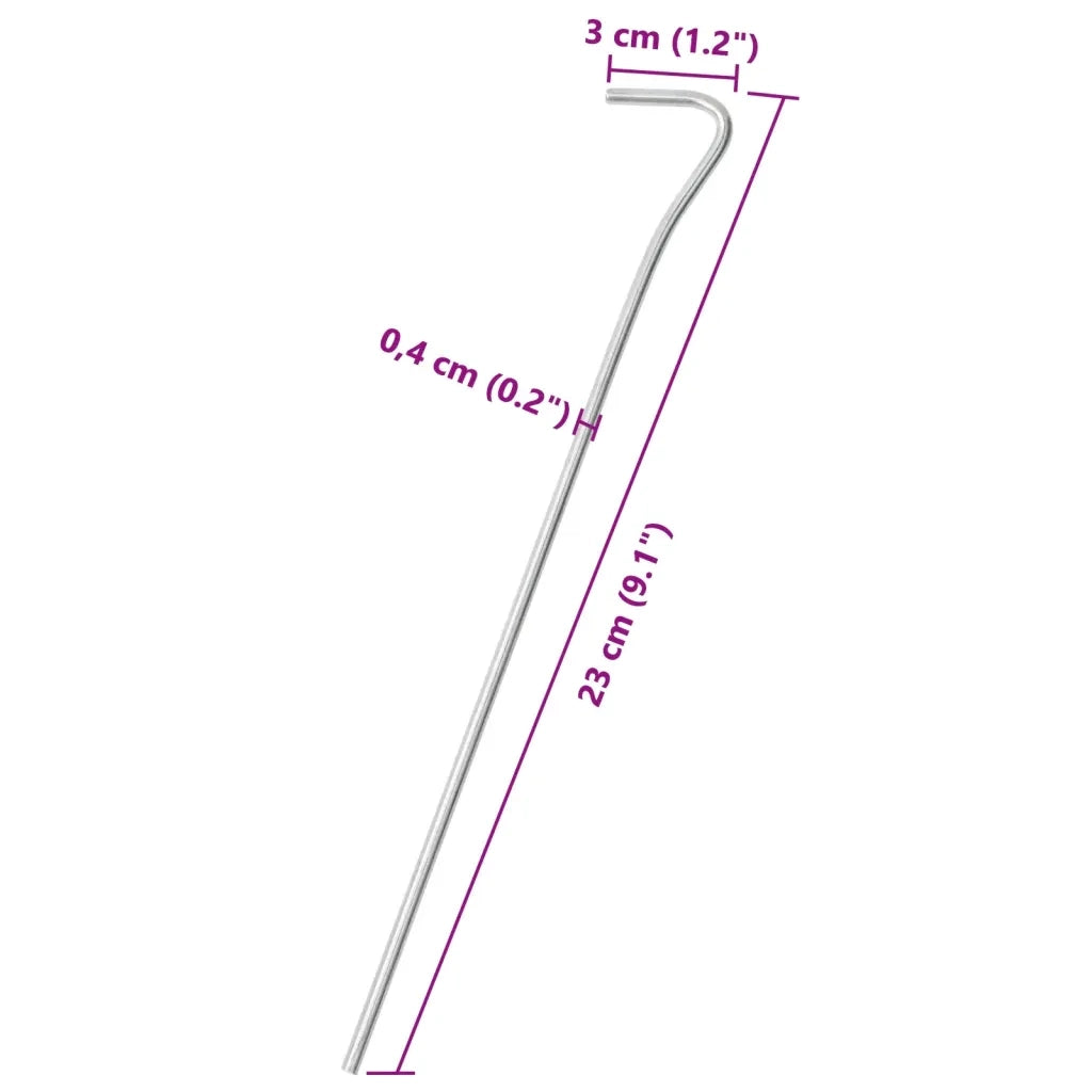 Picchetti per Tenda 50 pz 23 cm Ø4 mm in Acciaio Zincato 4009330