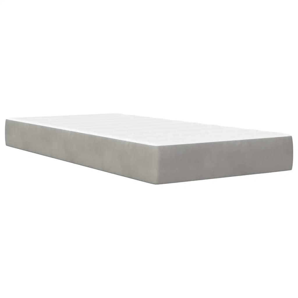 Letto singolo | Letto per adulti | Struttura del letto Grigio Chiaro 100 x 200 cm Velluto