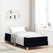 Letto a molle con materasso Nero 90 x 200 cm Tessuto 3398537