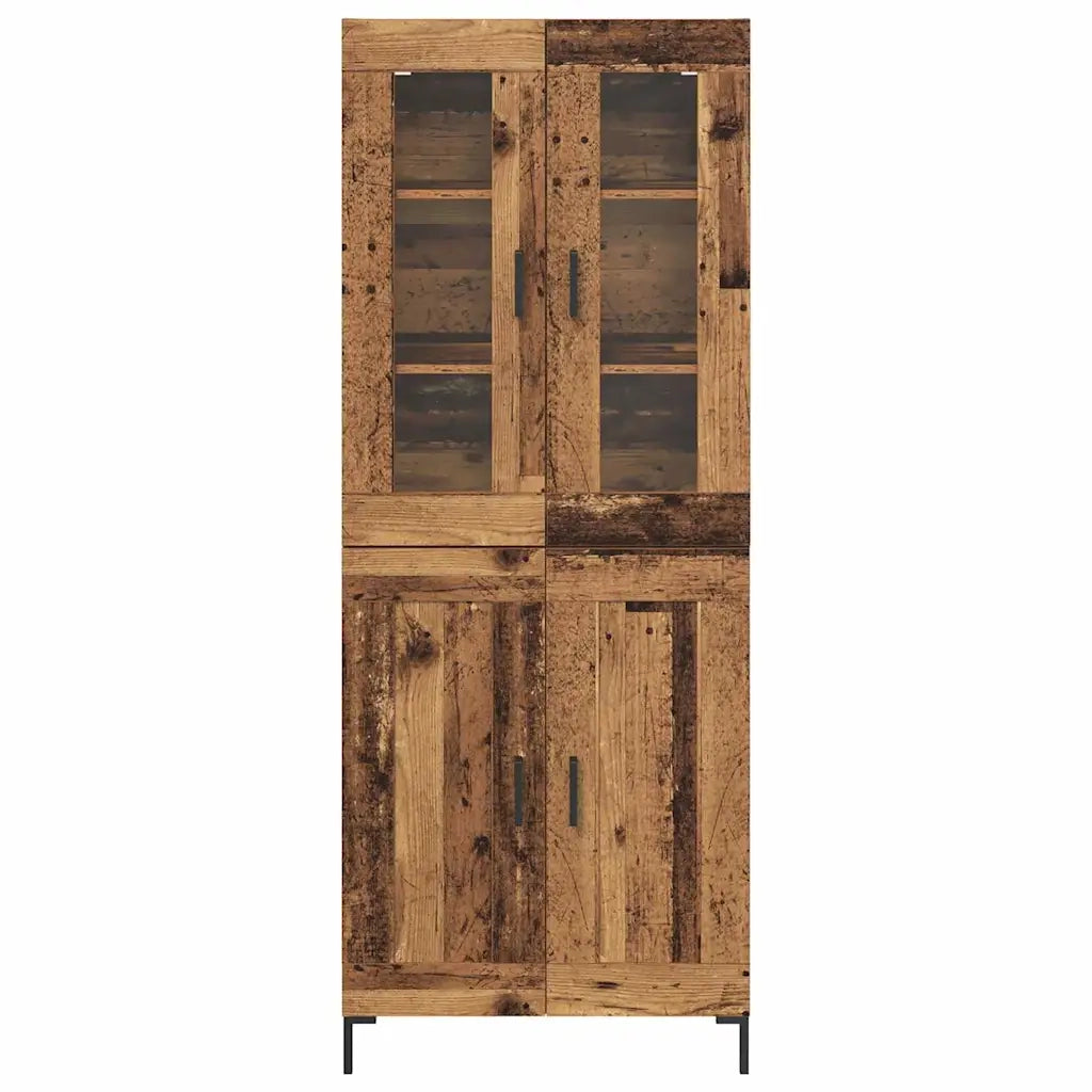 Credenza 2 pz | Madia | Buffet da pranzo | Armadio da pranzo Legno vecchio Legno multistrato