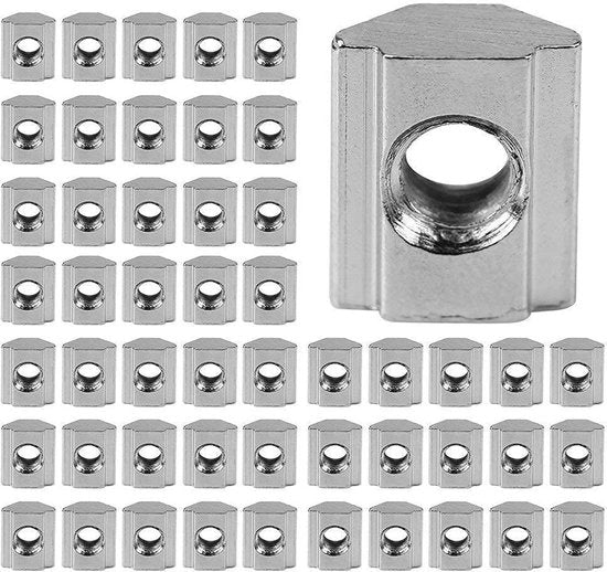 Viti a carbonio 50 pezzi - EU20/M4/M5 - EU30/M4/M5/M6 - per profilo di alluminio extruso - installazione semplice - viti a scorrimento