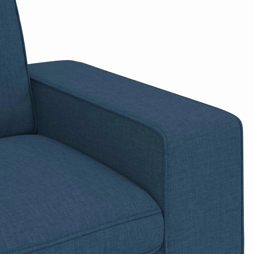 Divano 2 pcs Blu 182 x 80 x 82 cm Tessuto
