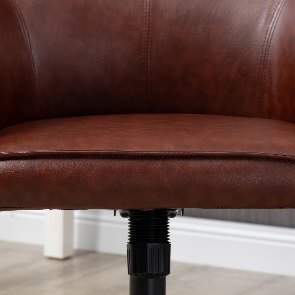 Sedia da Ufficio Girevole Regolabile in Altezza ¨C Xylo ¨C Marrone 58,5x62x91 cm