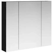 Mobiletto per specchio da Bagno | Armadio da bagno Rovere Nero 80 x 14.5 x 70 cm