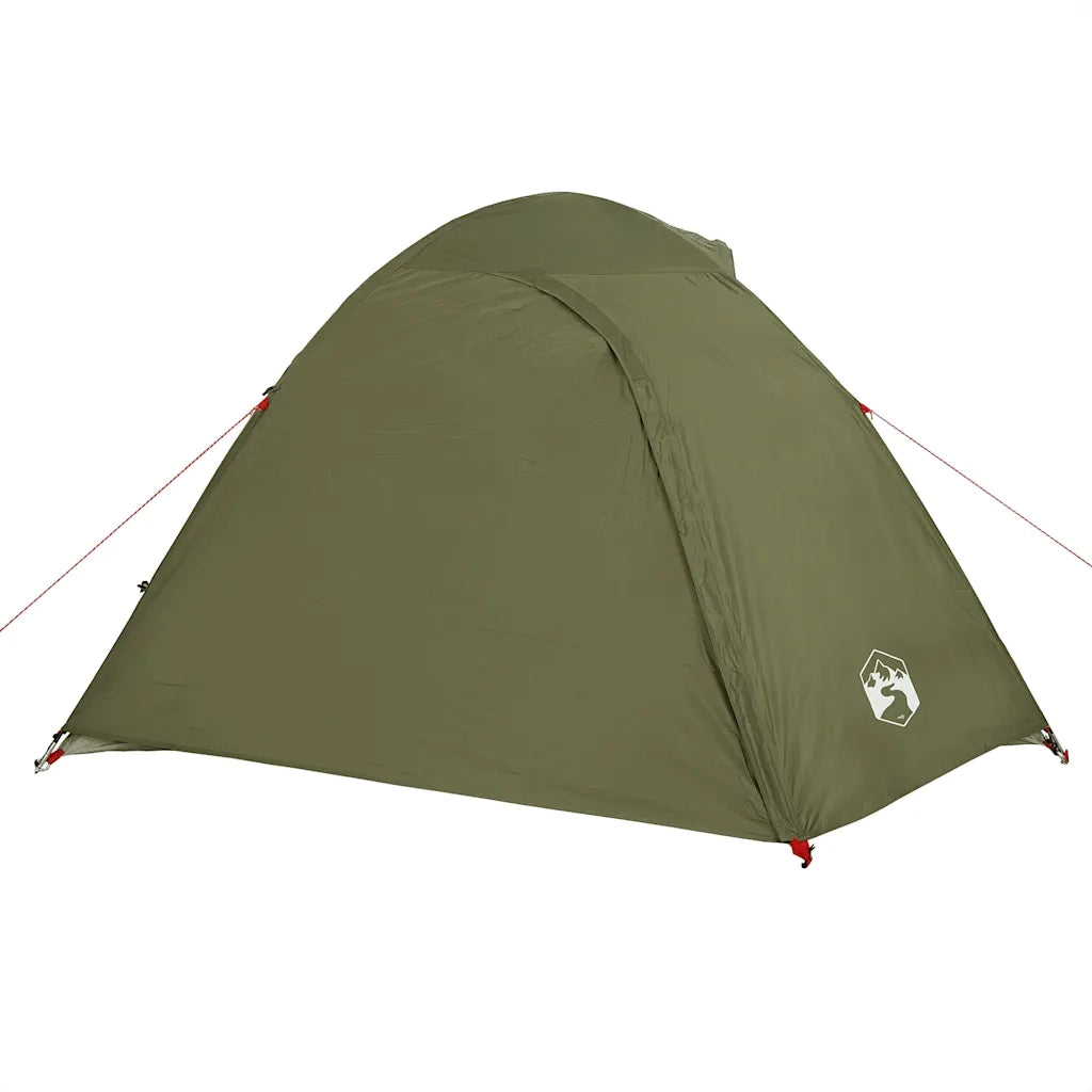 Tenda da Campeggio | Tenda Familiare a Cupola 3 Persone Verde Oliva Impermeabile