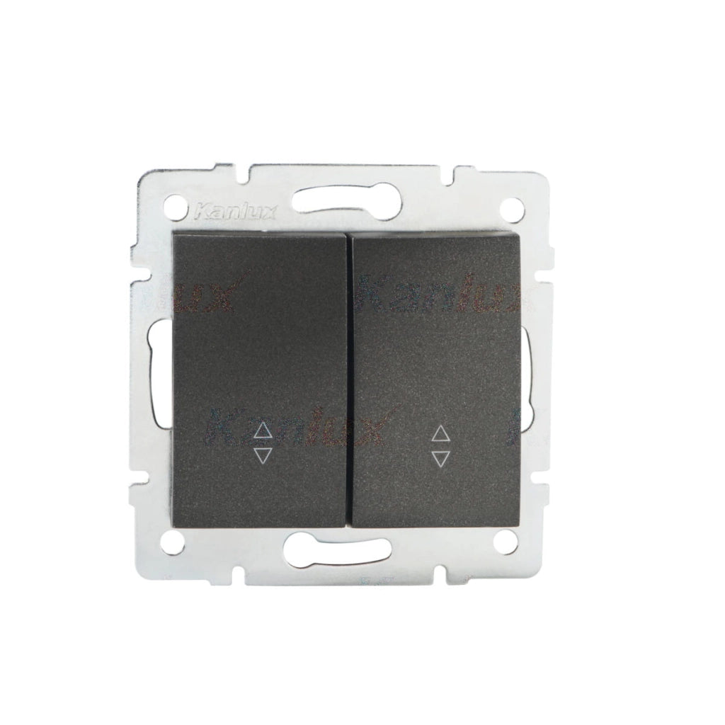 Kanlux LOGI Interruttore doppio deviatore grafite 10AX