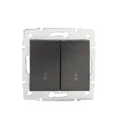 Kanlux LOGI Interruttore doppio deviatore grafite 10AX
