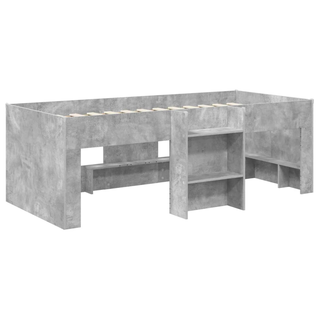 Letto Alto per Bambini Grigio Cemento 75 x 190 cm 3422590