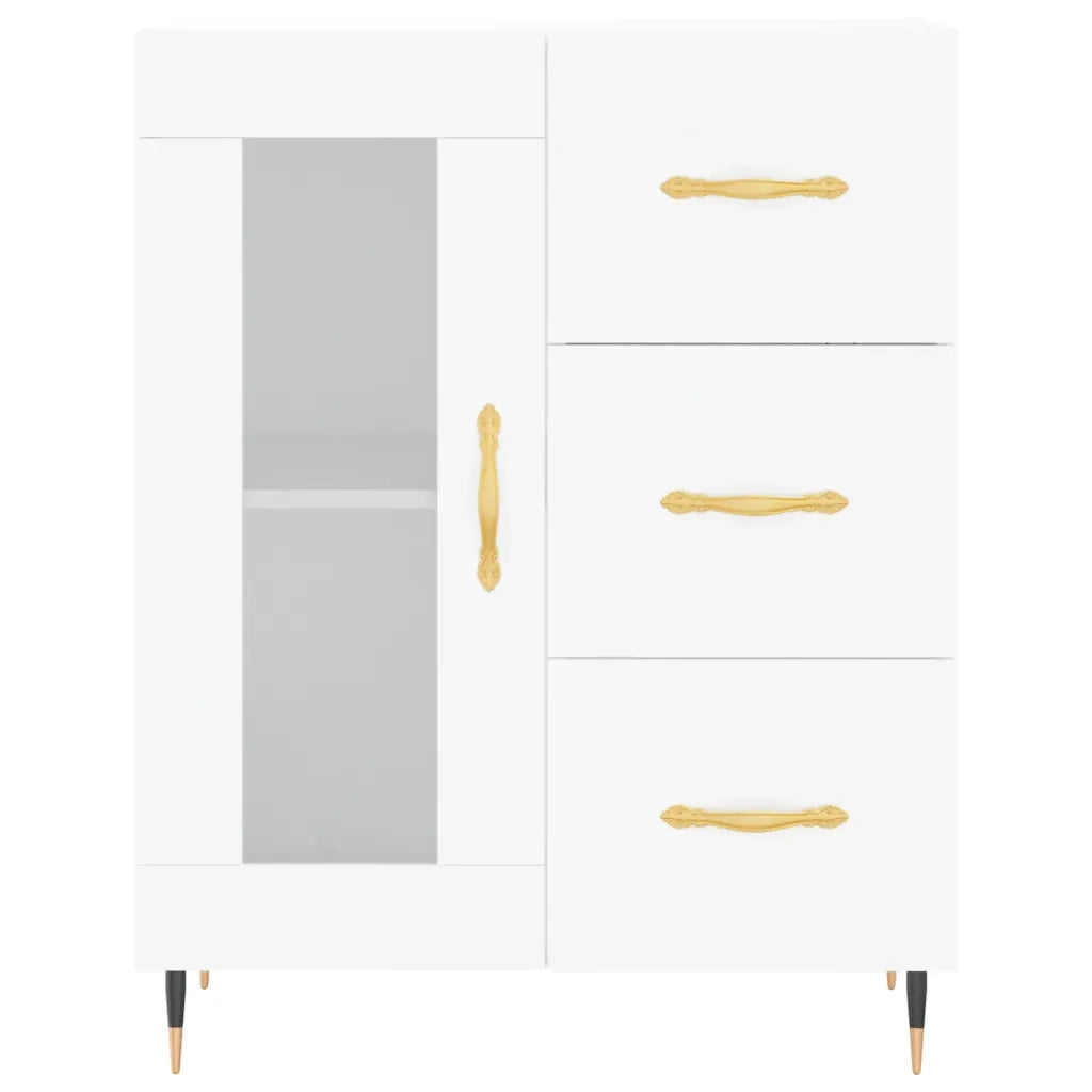 Credenza | Madia | Buffet da pranzo | Armadio da pranzo Bianca 69,5x34x180 cm in Legno Multistrato