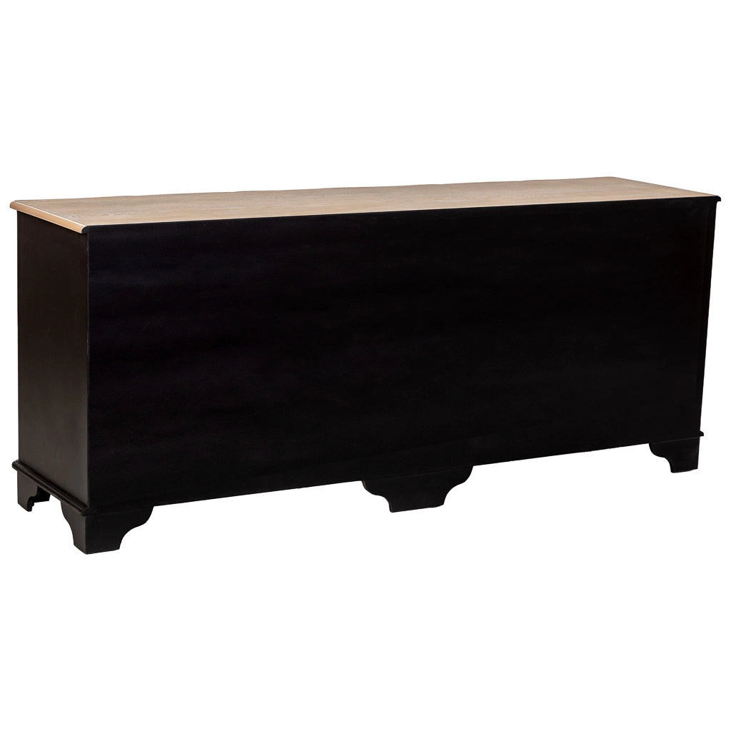 Credenza in legno 193x50x80h cm nera