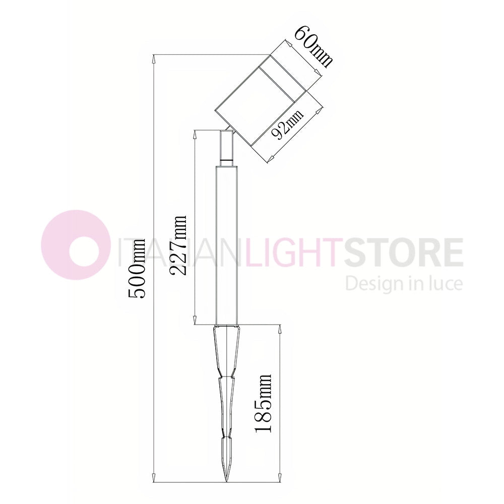 TECHNO Kit 3 Faretti Solari Led 600 Lm Con Picchetto e Pannello Incluso