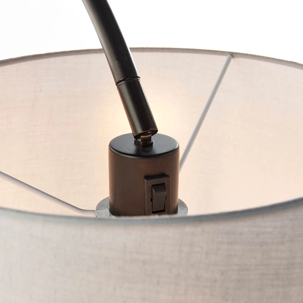 Lampada da terra nera opaca orientabile E27 Endon Carlson